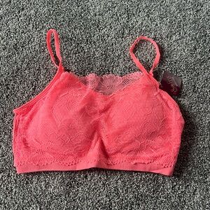 Sofra Coral Lace Bralette Camisole